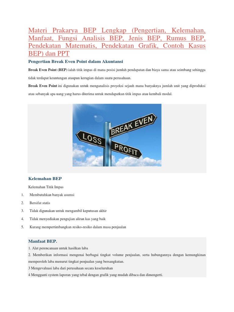 Materi Prakarya Bep Lengkap