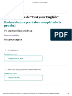 Tus Resultados de "Test Your English": ¡Enhorabuena Por Haber Completado La Prueba!