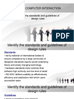 Human Computer Interaction: Identify The Standards and Guidelines of Design Rules