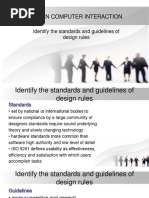 Human Computer Interaction: Identify The Standards and Guidelines of Design Rules