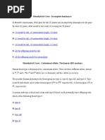 Monohybrid Cross Problem Set