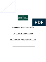 Guía Prácticas Profesionales, Grado Pedagogía, UNED