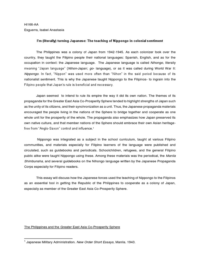 Teaching Nippongo in Japanese Occupation | PDF | East Asia | Philippines