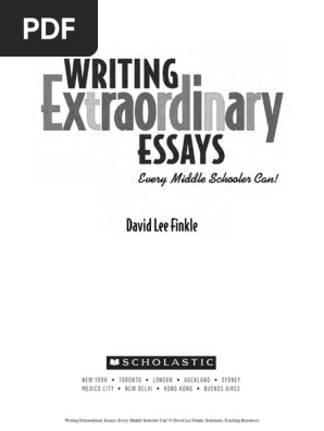 Writing extraordinary Essays