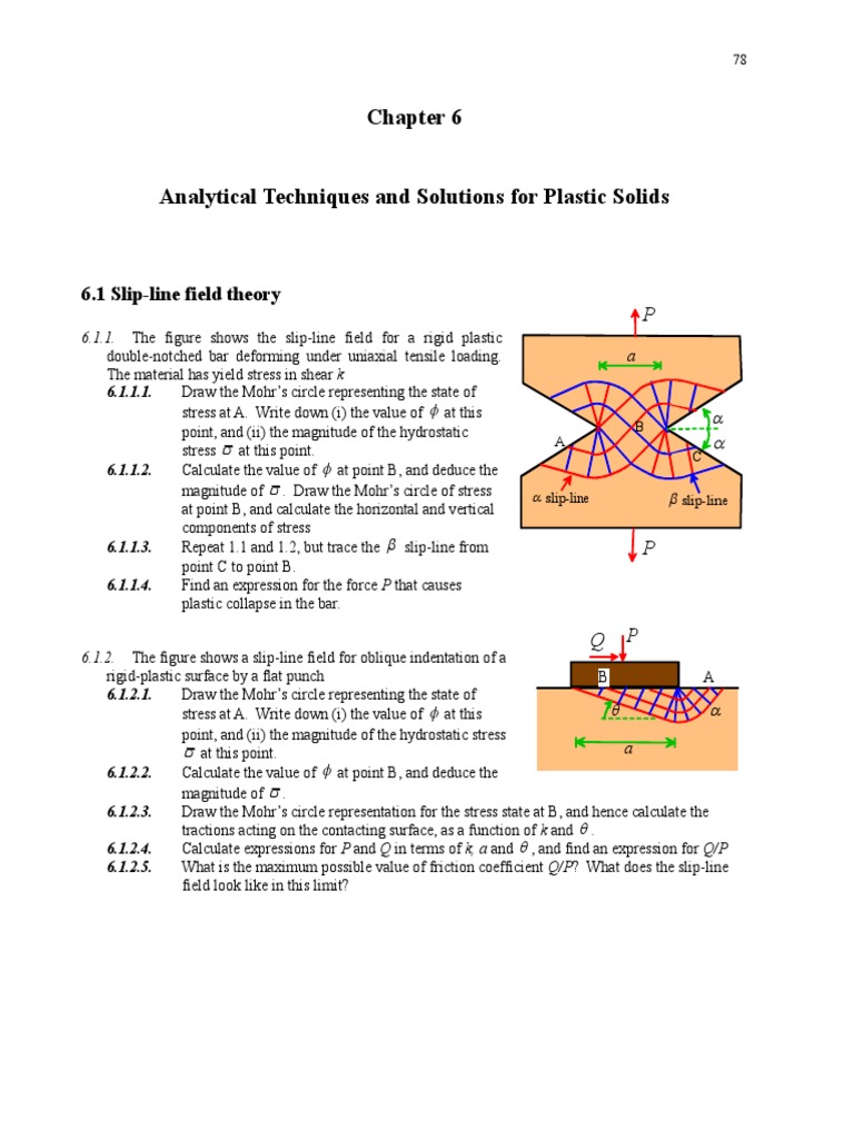 Slip-Line Field Theory in Plasticity | PDF | Stress (Mechanics ...