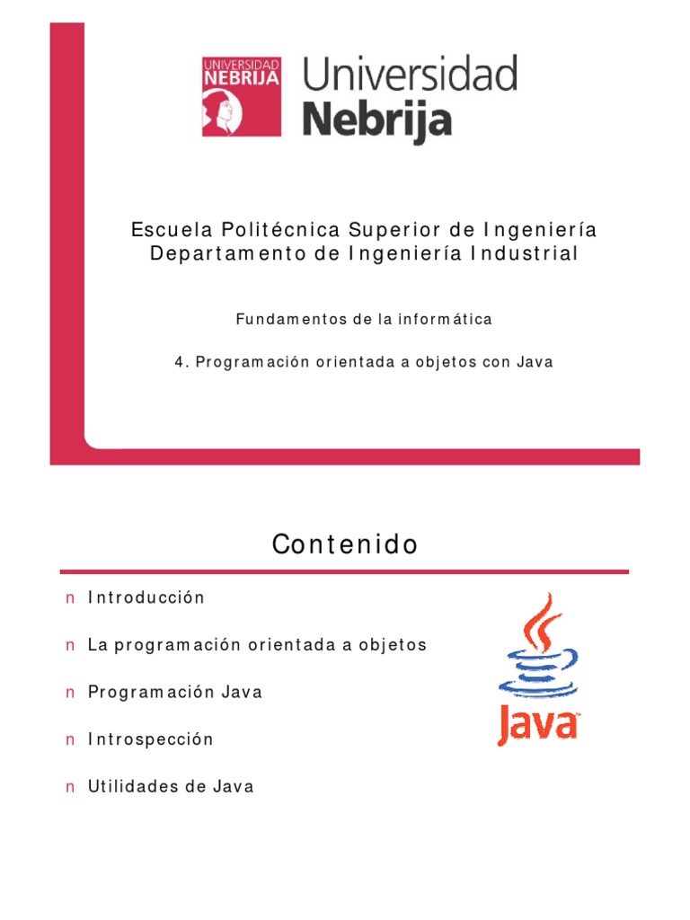 04 Programacion Orientada A Objetos Con Java PDF | PDF | Objeto ...