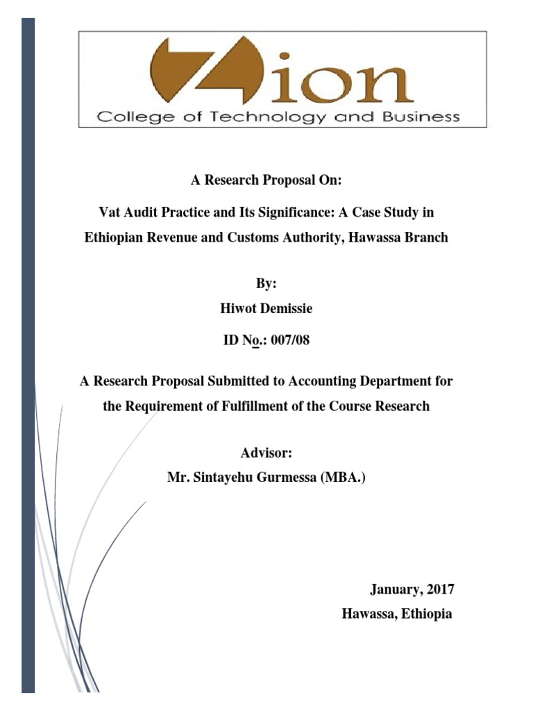 Hiwot Demissie Proposal Final PDF Taxes Tax Evasion