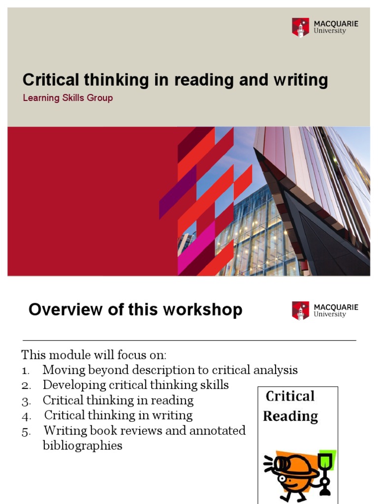 Critical Thinking in Reading and Writing s2 2015 PDF | PDF | Critical ...
