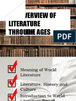 Overview of Literature Through The Ages