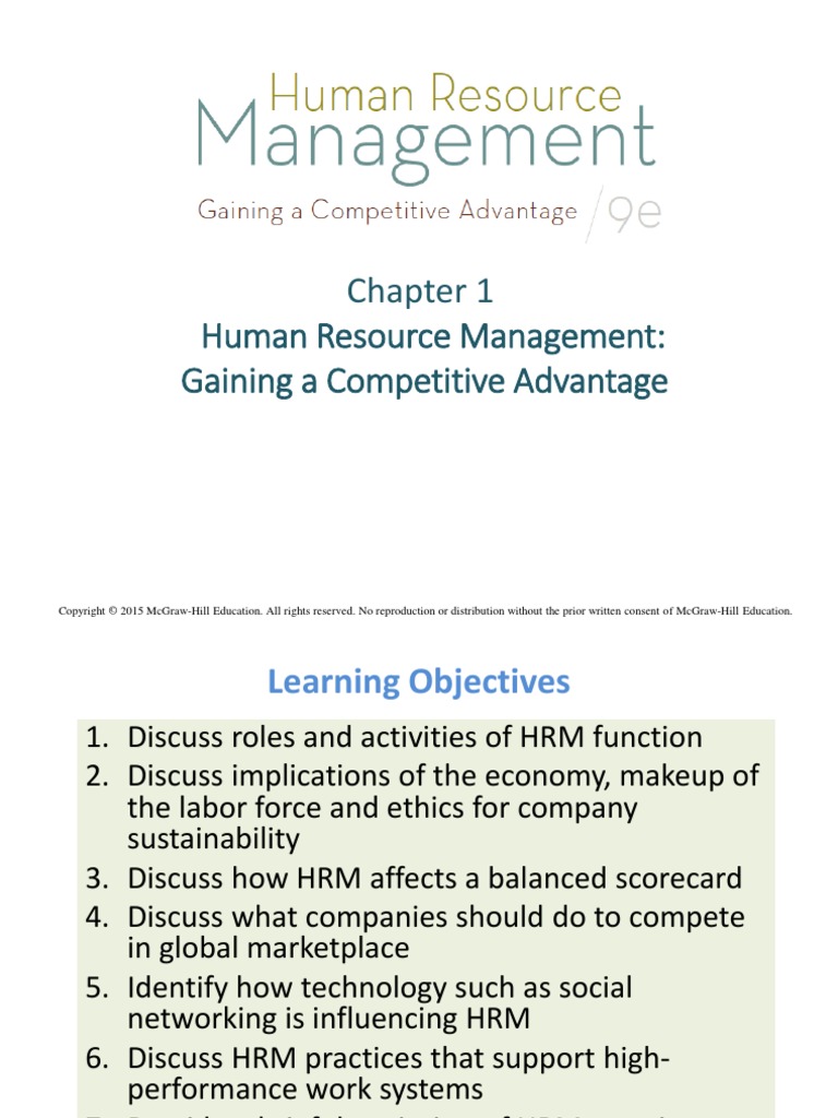 Human Resource Management: Gaining A Competitive Advantage | PDF ...