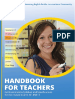 Handbook for Teachers 2014-2015