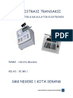 Adm Transaksi Cash Register Kalkulator