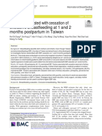 Factors Associated With Cessation of Exclusive Breastfeeding at 1 and 2 Months Postpartum in Taiwan