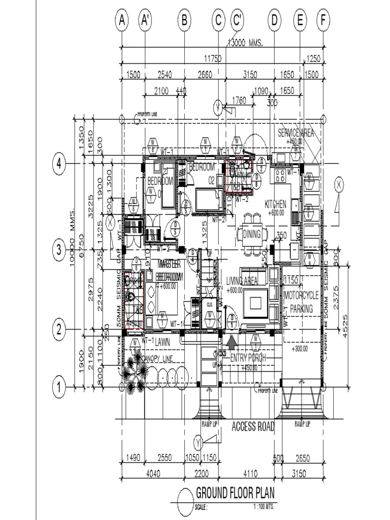 A' C C' D E F A B: Ground Floor Plan | PDF | Australian Architecture ...