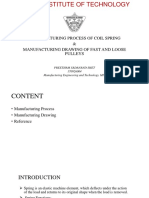 Manufacturing Process of Coil Spring & Manufacturing Drawing of Fast and Loose Pulleys