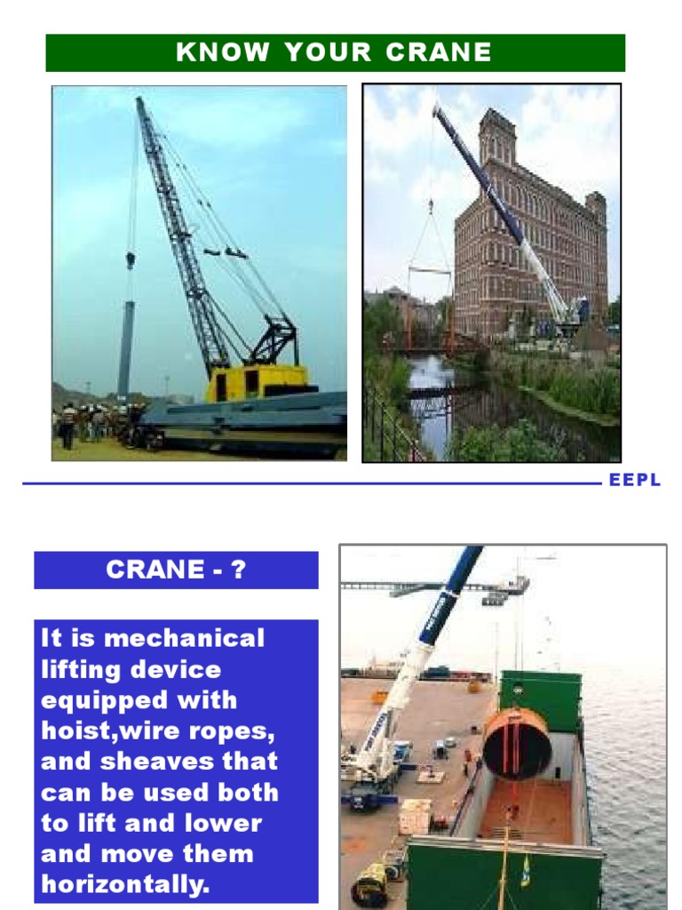Crane Safety and Operation Guide | PDF | Crane (Machine) | Manufactured ...