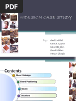 Hidesign Case Study: By:-Amit Mittal Kamal Gupta Saurabh Jain Sunil Saini Varun Chugh