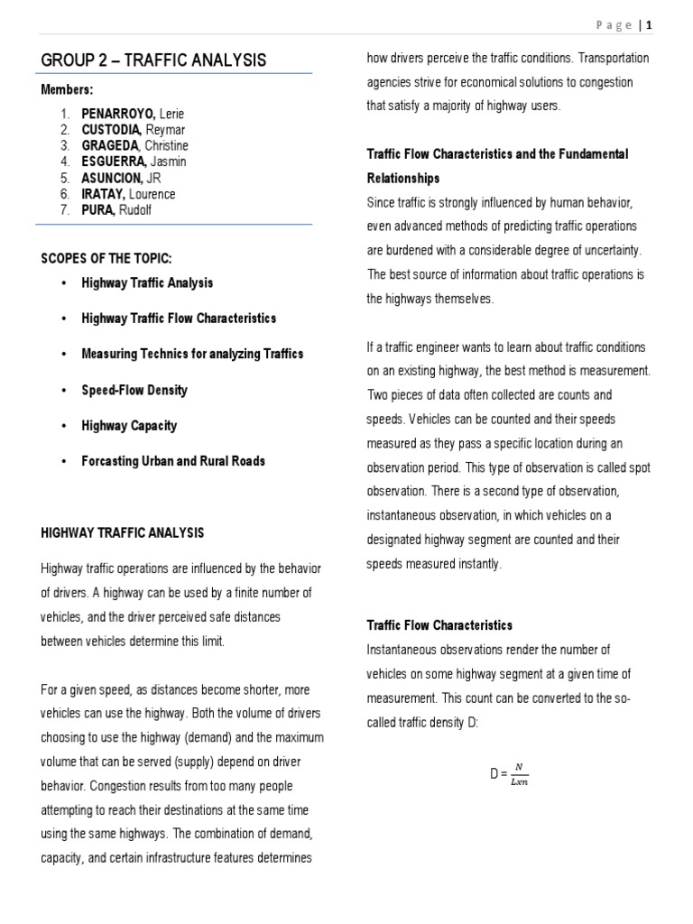Highway Traffic Analysis Guide | PDF | Highway | Traffic