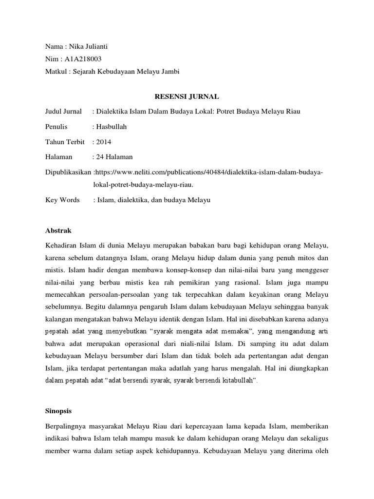 Resensi Jurnal Pdf