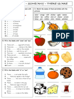 Food Drinks Some Any There Isare Grammar Drills 97846