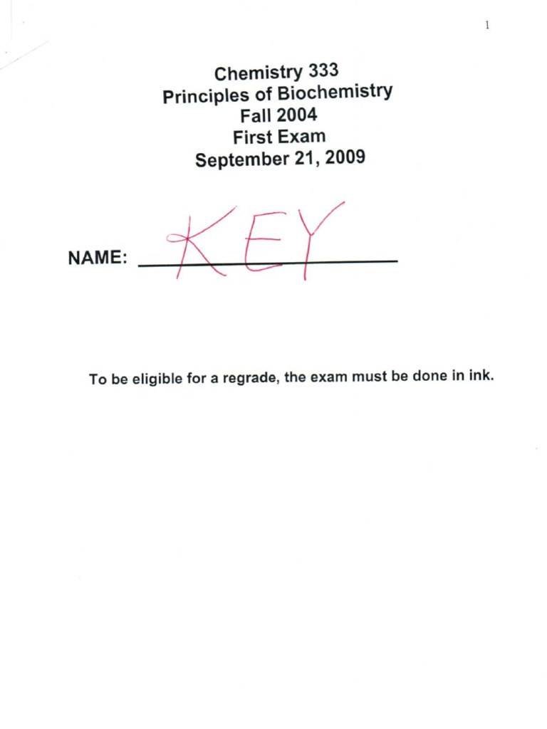 Exam 1 Key PDF | PDF