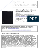 Rethinking Marxism Volume 4 Issue 1 1991 (Doi 10.1080 - 08935699108657958) ZavÃ Rzadeh, Mas'Ud - "Argument" and The Politics of Laughter