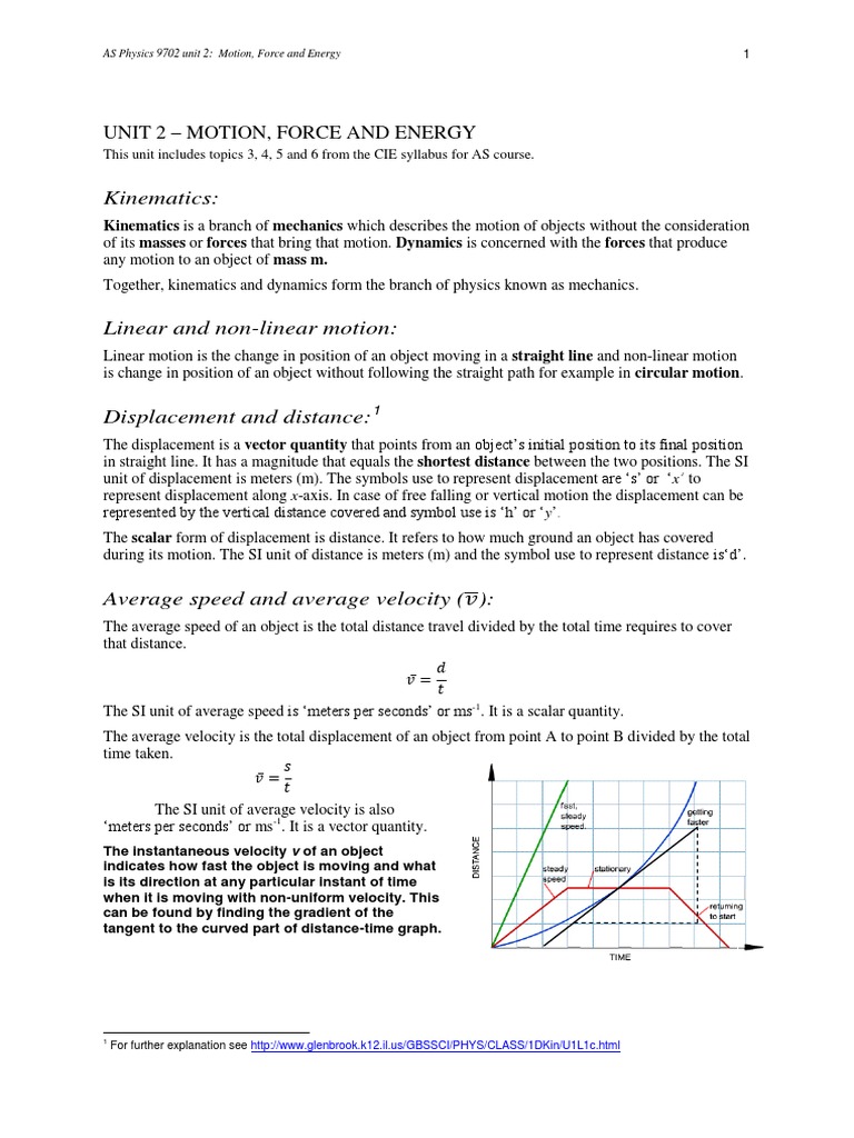 Unit 2 Motion Force and Energy PDF | PDF | Buoyancy | Collision