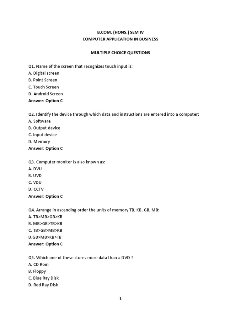 RAM And ROM MCQ Quiz Questions And Answers - ProProfs Quiz