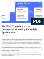 We Think Therefore It Is - Conceptual Modelling For Mobile Applications - Interaction Design Foundation