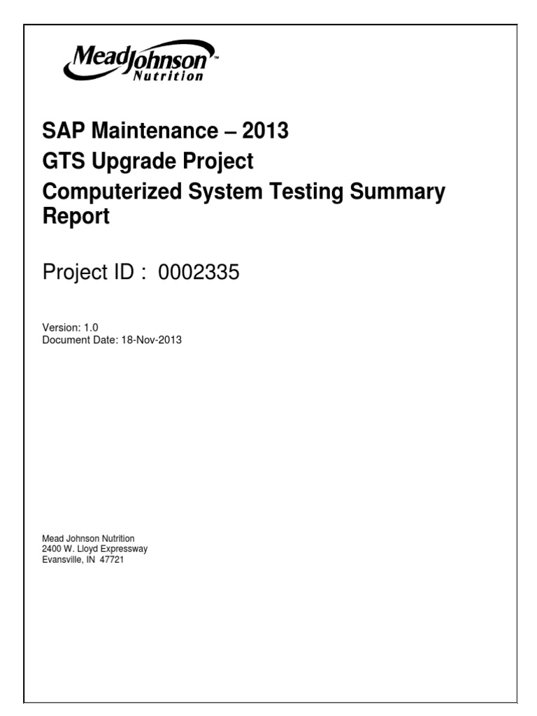 SAP GTS Upgrade Testing Report | PDF | Sap Se | Unit Testing