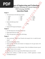 Web Technology Question Bank PDF