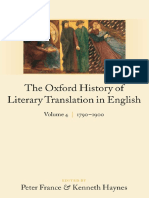 The Oxford History of Literary Translation in English Vol 4 1790 To 1900 Peter France & Kenneth Haynes PDF