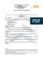 GEC 005 Purposive Communication Reviewer PDF