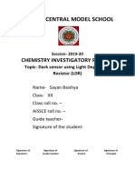 Kalyani Central Model School: Chemistry Investigatory Project