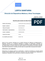 Alerta No - #112-2019 - Guantes para Examen de Látex Kramer-V2