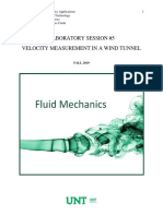 Laboratory Session #5 Velocity Measurement in A Wind Tunnel