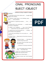 Personal Pronouns Subject /object: Complete The Sentences Using A Subject or Object Pronoun