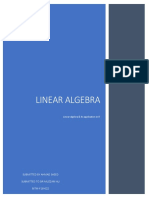 Linear Algebra: Submitted by Ahmad Saeed Submitted To Sir Muzzam Ali BITM-F18-022