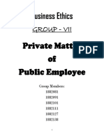 Private Matter of Public Employee