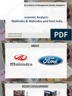 Economic Analysis-Mahindra & Mahindra and Ford India: Narsee Monjee Institiute of Management Studies, Bengaluru