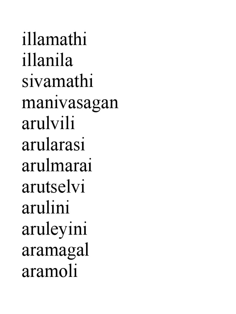 Sample Baby Girl Names PDF