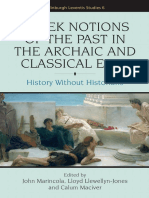 John Marincola - Calum Alasdair Maciver - Lloyd Llewellyn-Jones - Greek Notions of The Past in The Archaic and Classical Eras - History Without History - TEXT PDF