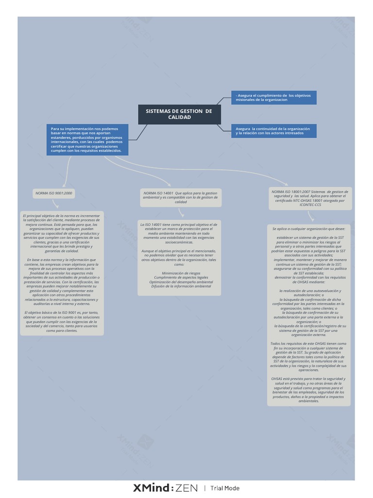 Mapa Conceptual Sistemas de Gestion | PDF | Calidad (comercial) | Business