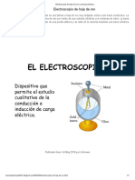 Electroscopio de Hoja de Oro - La Fuerza Eléctrica