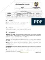 GMC PRD 03 Procedimiento Auditoria