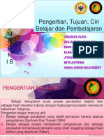 Pengertian, Tujuan, Ciri Belajar Dan Pembelajaran