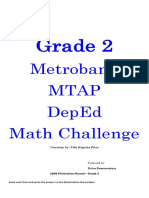Grade 2: Metrobank Mtap Deped Math Challenge