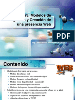 Modelos de Ingresos para Ventas en La Web y Creación de Una Presencia Web