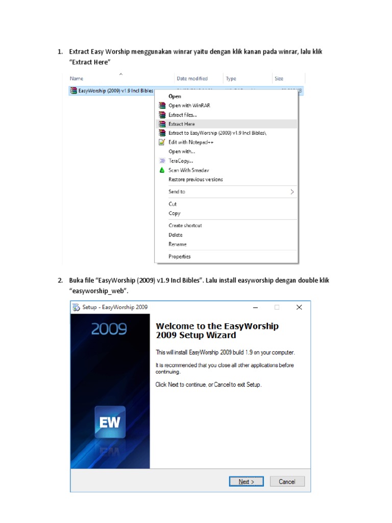 Easyworship 2009 v1 9 with crack including bibles