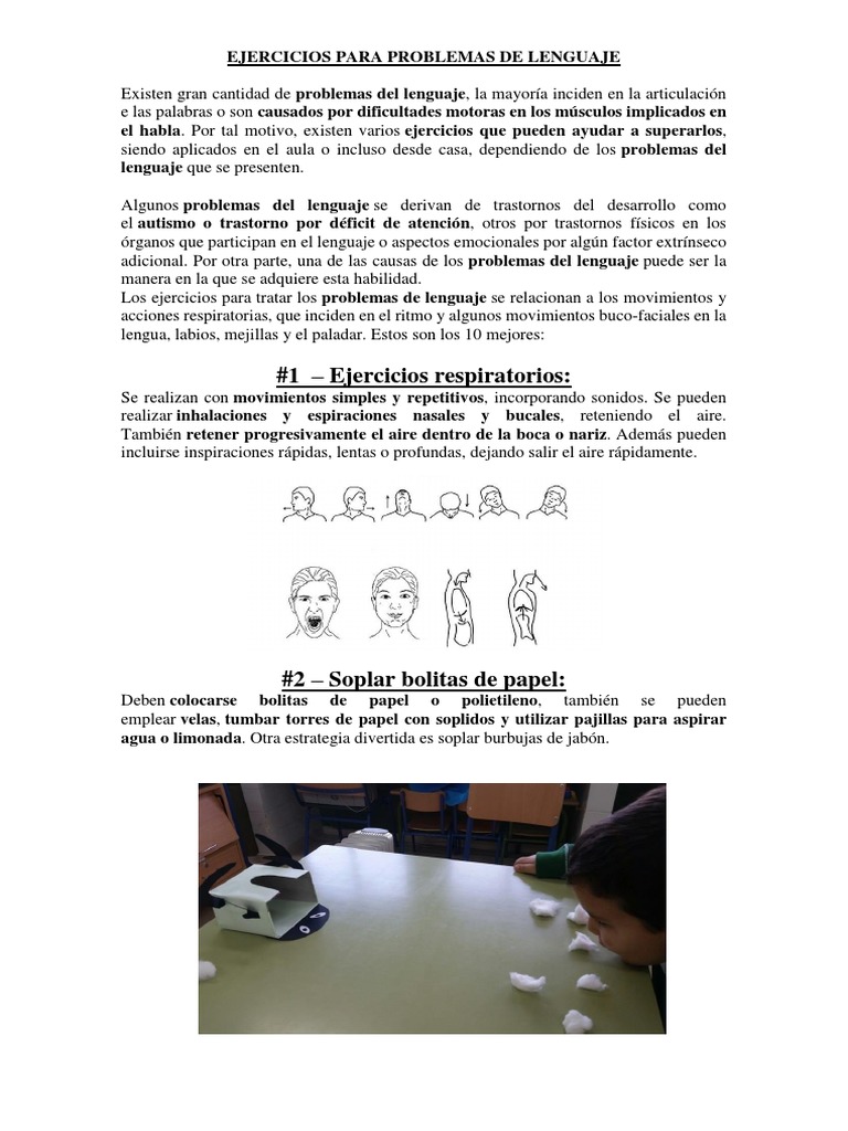 Ejercicios para Mejorar el Lenguaje | PDF | Ritmo | Sílaba